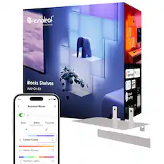 nanoleaf Smarter by Design 9:41 x Blocks Shelves Add-On Kit atl Nanoleaf Blocks 69 me eith Aperirelt) i te d 286 FT Kotvt a Souring H Basic Scene Favourite + Cotton Candy Molten Sunrise Northern Lights