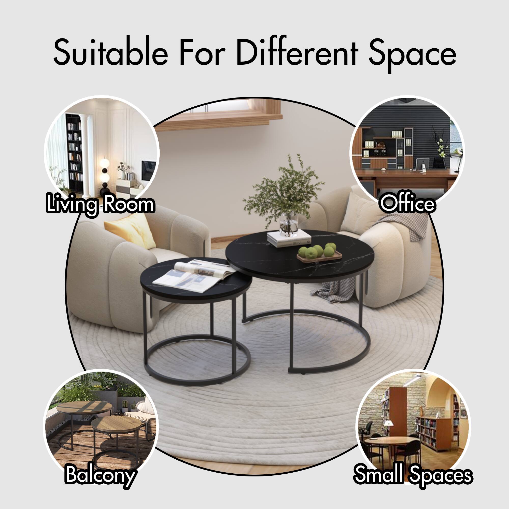 Suitable For Different Space

- Living Room
- Office
- Balcony
- Small Spaces