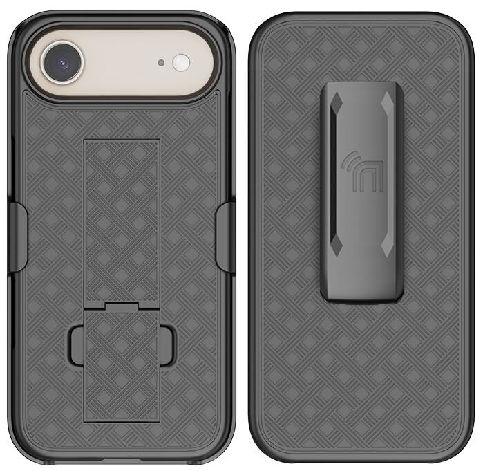 Alt View 2. Nakedcellphone - Combo for iPhone Air - Slim Case with Stand and Belt Clip Holster - Black.