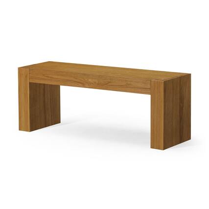 Front. Maven Lane - Maven Lane Zeno Contemporary Wooden Bench in Weathered Natural Finish - Weathered Natural.