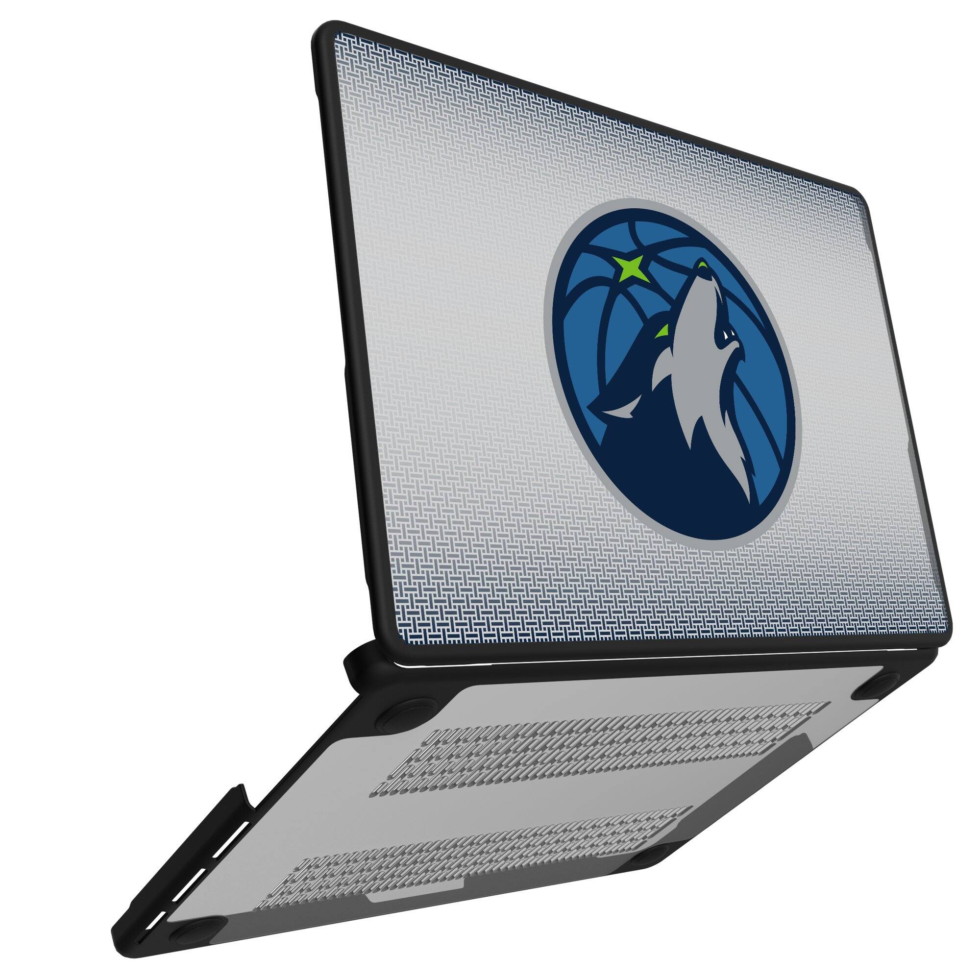 Alt View 1. Keyscaper - Minnesota Timberwolves Linen MacBook Case - Multicolor.