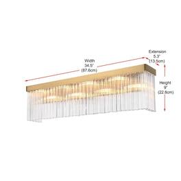 Elegant Lighting - Harlow 34 inch Wall Sconce - Satin Gold