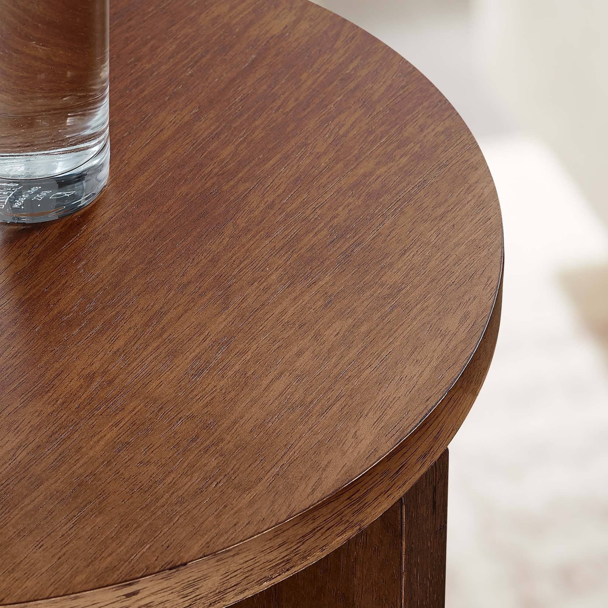 Alt View 1. Modway - Silas Round Wood Side Table by Modway - Walnut.