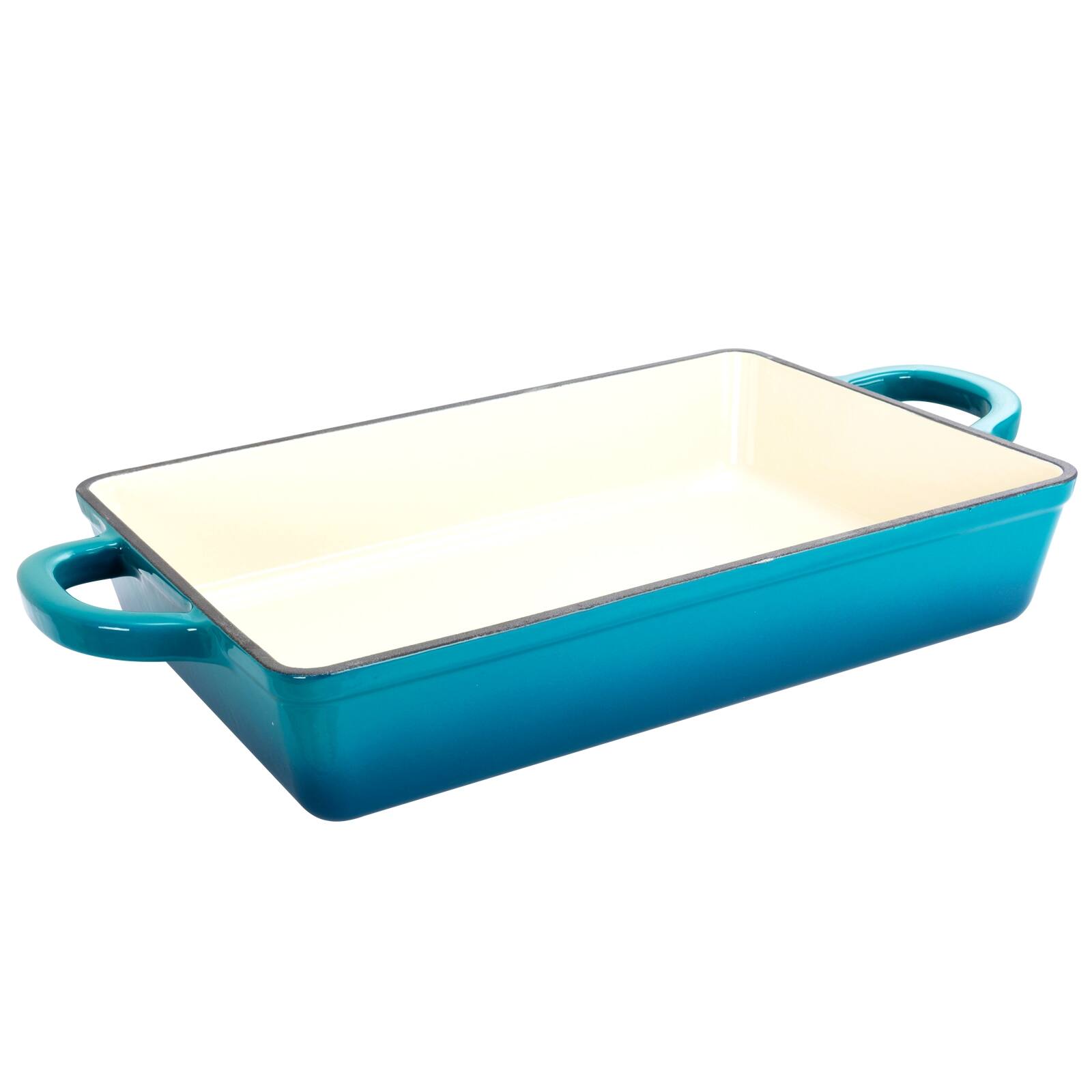 Alt View 7. Crock-Pot - Crock Pot Artisan 13 in. Enameled Cast Iron Lasagna Pan in Teal Ombre - Teal Ombre.