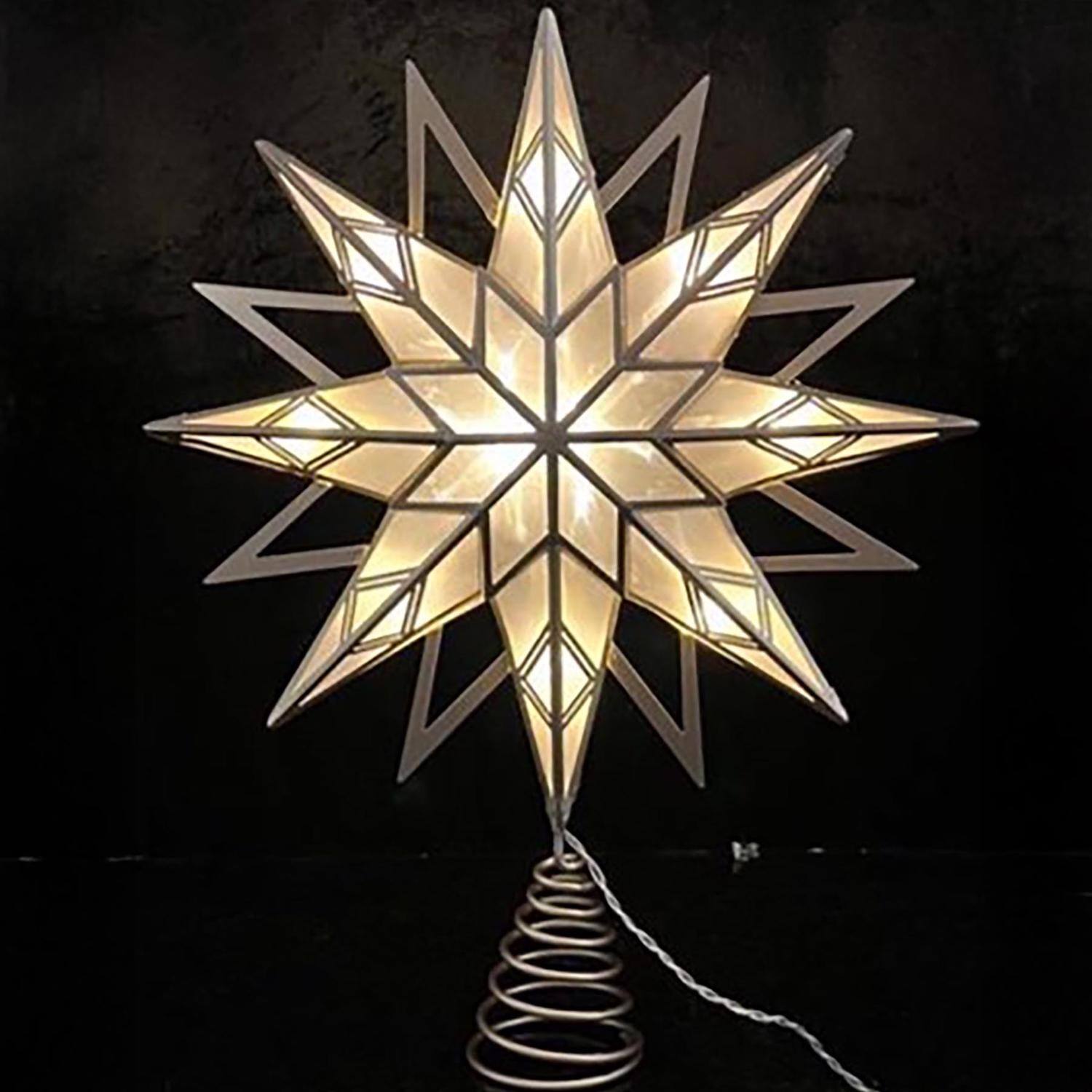 Celebrations LED Star Tree Topper 12 in Warm White - Best Buy