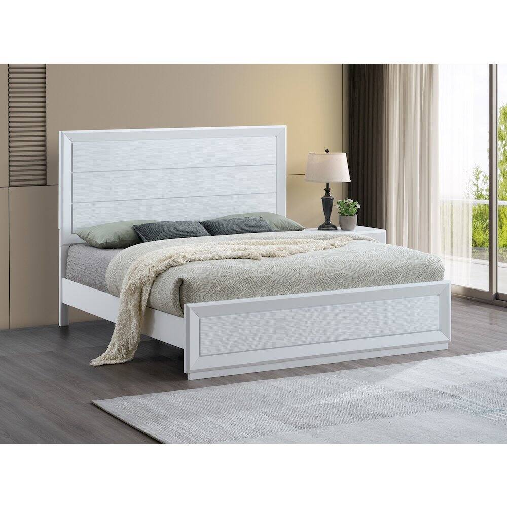 Alt View 2. Glory Furniture - Mars Queen Bed - White.