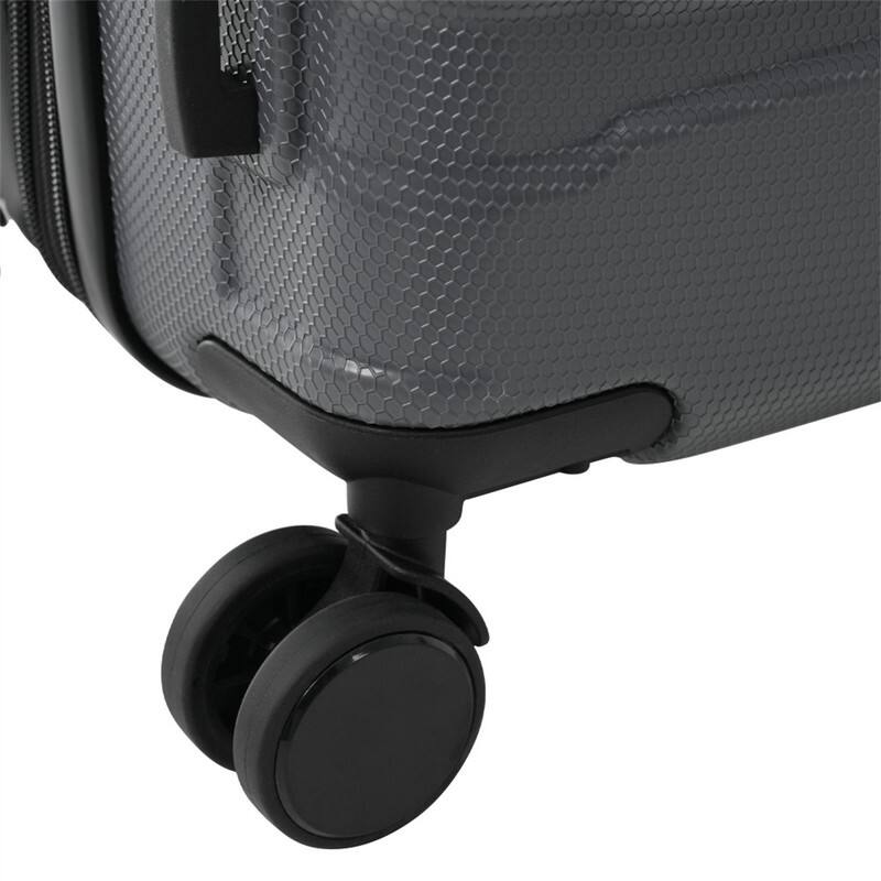 Alt View 6. HTUTWOO - 20 Inch ABS Hardshell Carry On Luggage - Durable Expandable Travel Suitcase, Spinner Wheels, TSA Lock, Lightweight - Gray.