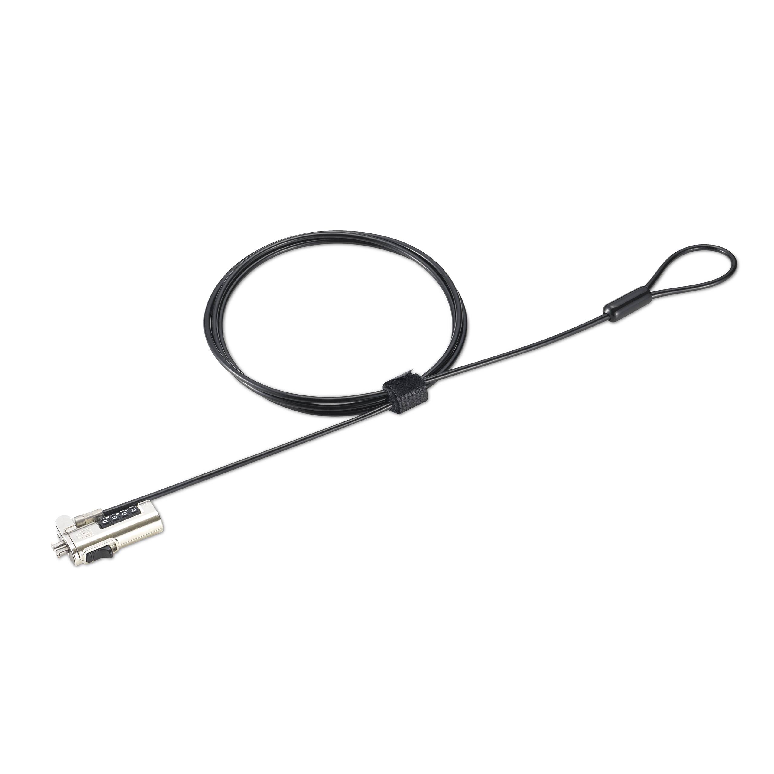 Alt View 3. Kensington - Simply Solutions Nano Combo Laptop Lock Resettable 4-Digit Combo 72in Carbon Steel Cable Slim Lock Head K60214WW.