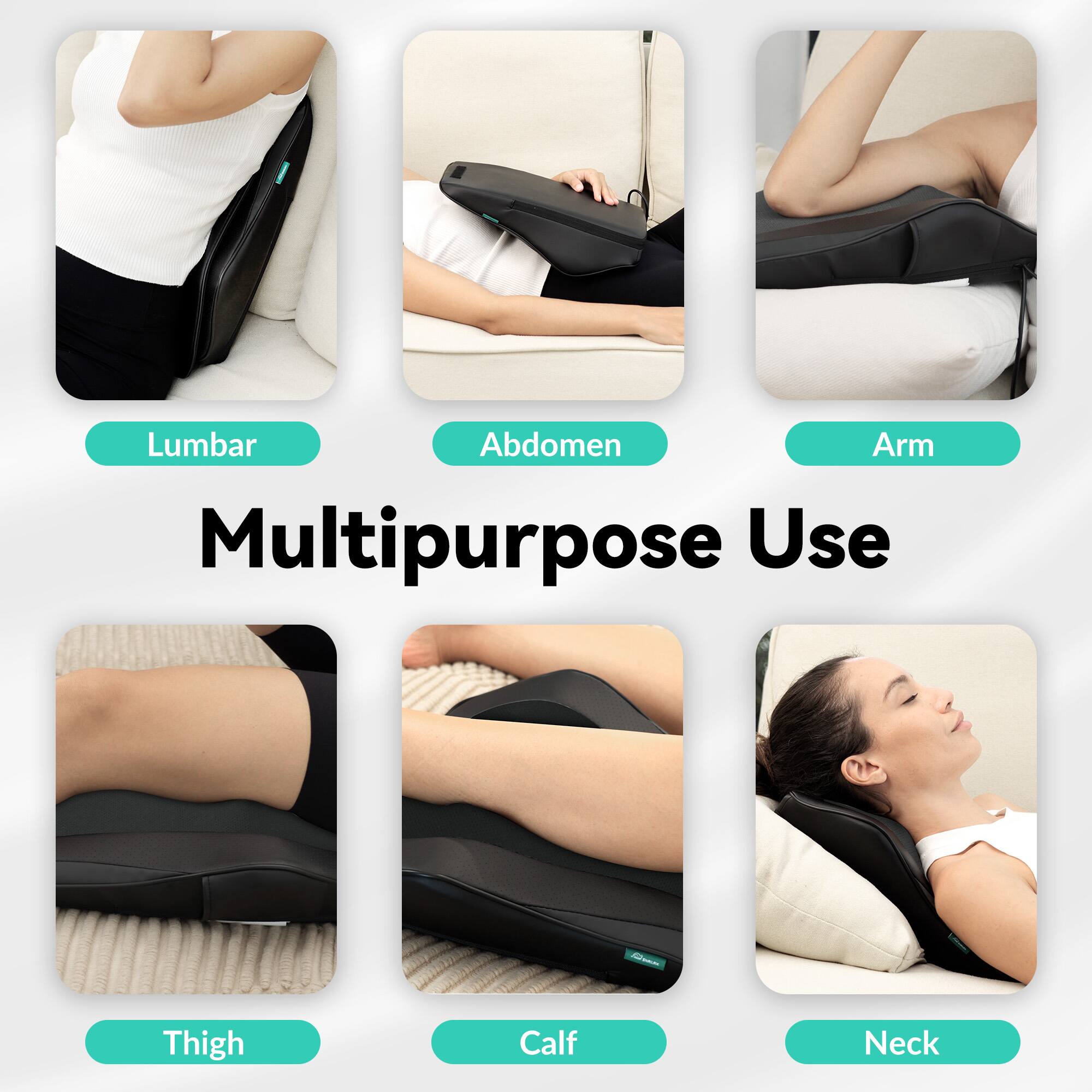 Lumbar, Abdomen, Arm, Thigh, Calf, Neck