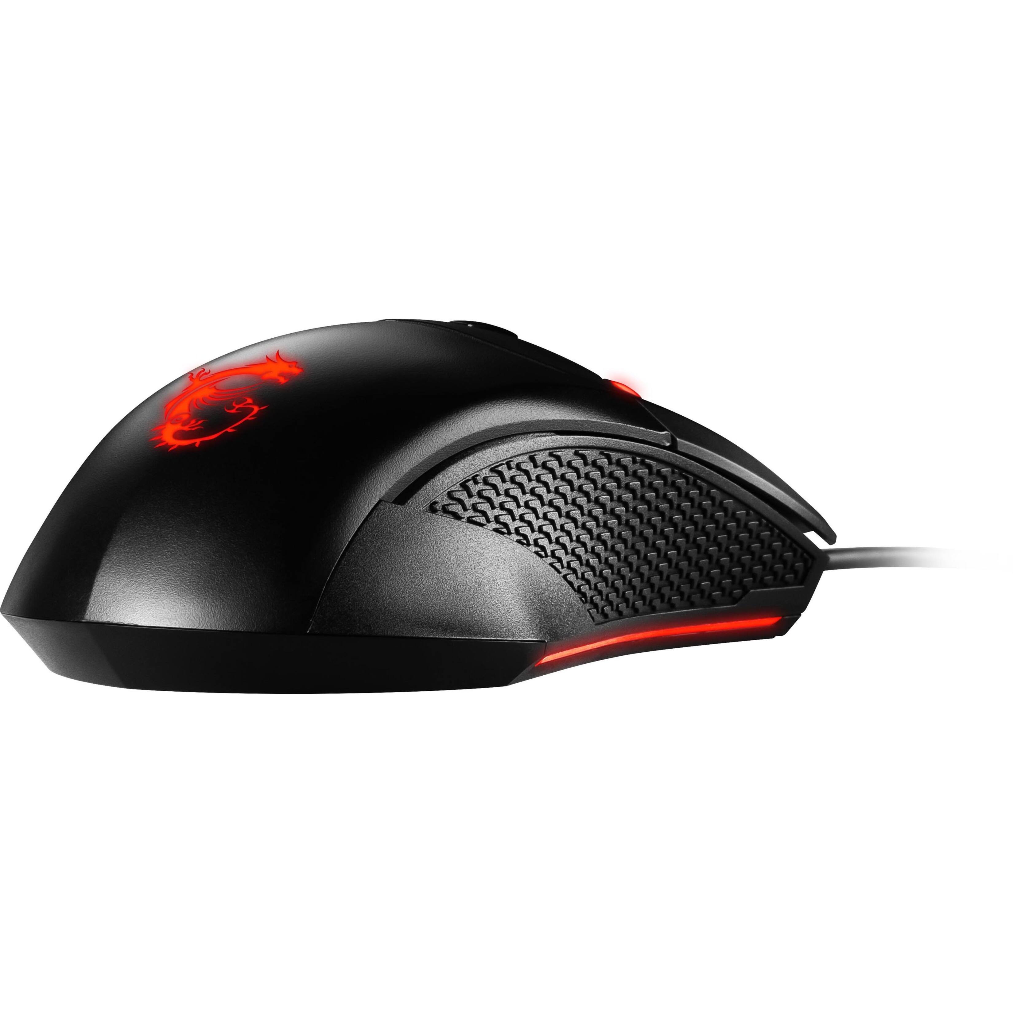 Alt View 19. MSI - Clutch GM08 Wired Optical Gaming Mouse - Black.