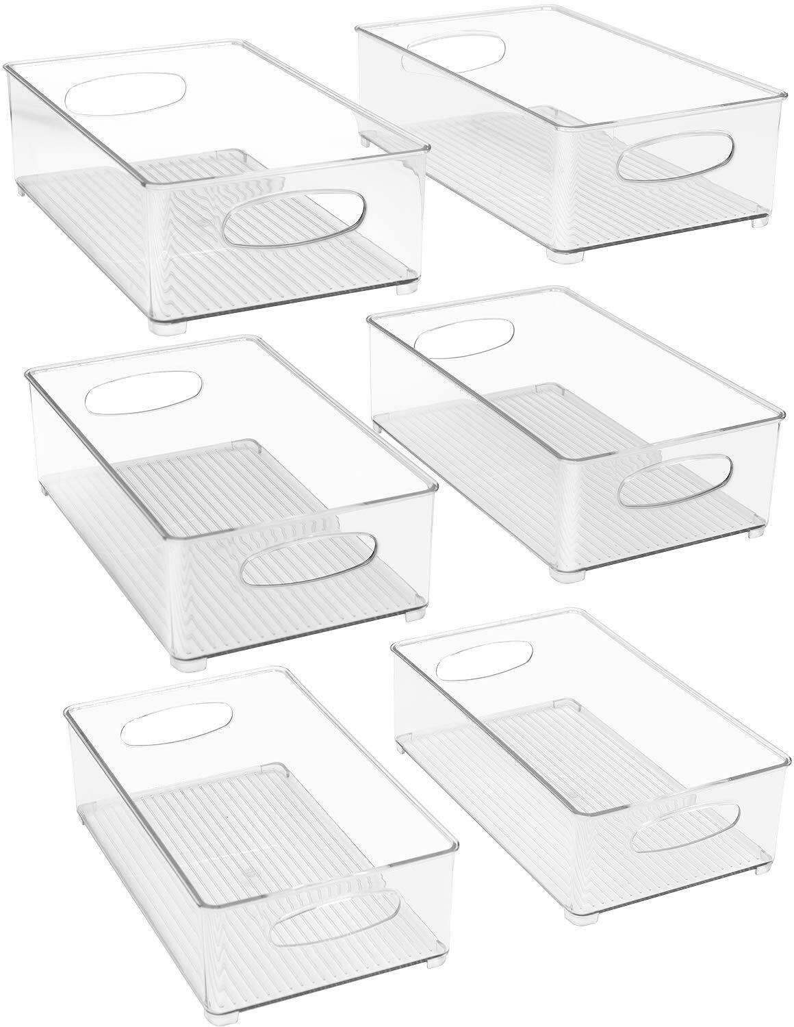 Back. Sorbus - Sorbus Clear Storage Bins for Kitchen Pantry, fridge & more.