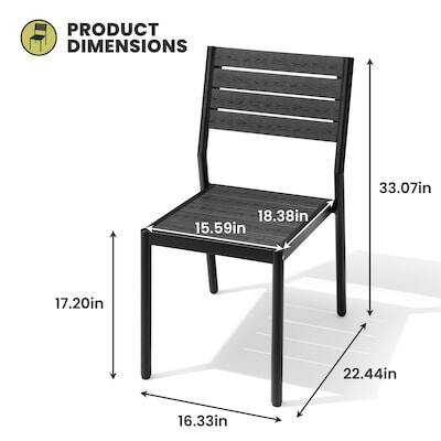 PRODUCT DIMENSIONS

- Height: 33.07in
- Width: 18.38in
- Depth: 15.59in
- Seat Height: 17.20in
- Seat Width: 22.44in
- Seat Depth: 16.33in