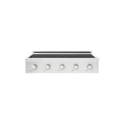 Front. ZLINE - 36 in. Paramount Built-in Electric Induction Rangetop with 5 Element Cooktop in Stainless Steel - Stainless Steel.