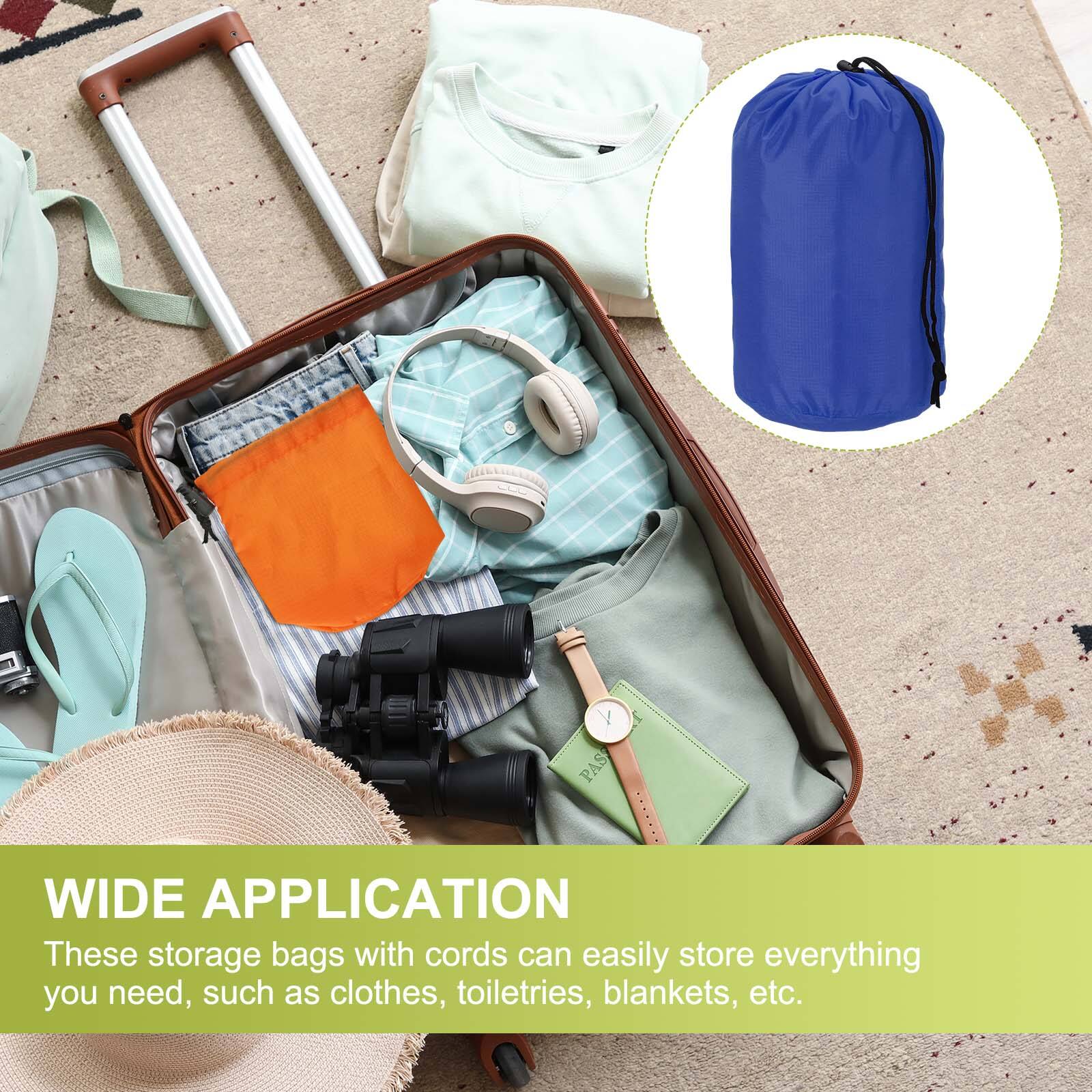 WIDE APPLICATION

These storage bags with cords can easily store everything you need, such as clothes, toiletries, blankets, etc.