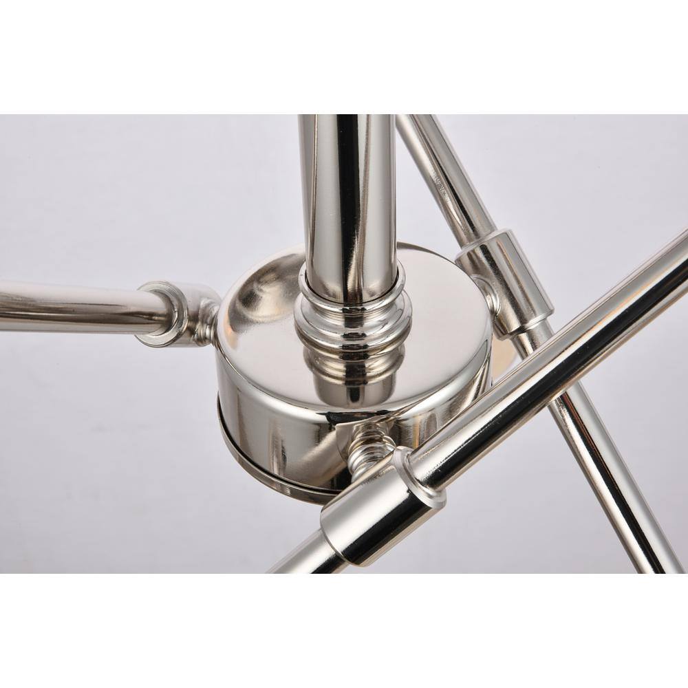 Left. Living District - Axel 6 Lights polished Nickel Pendant - Polished Nickel.