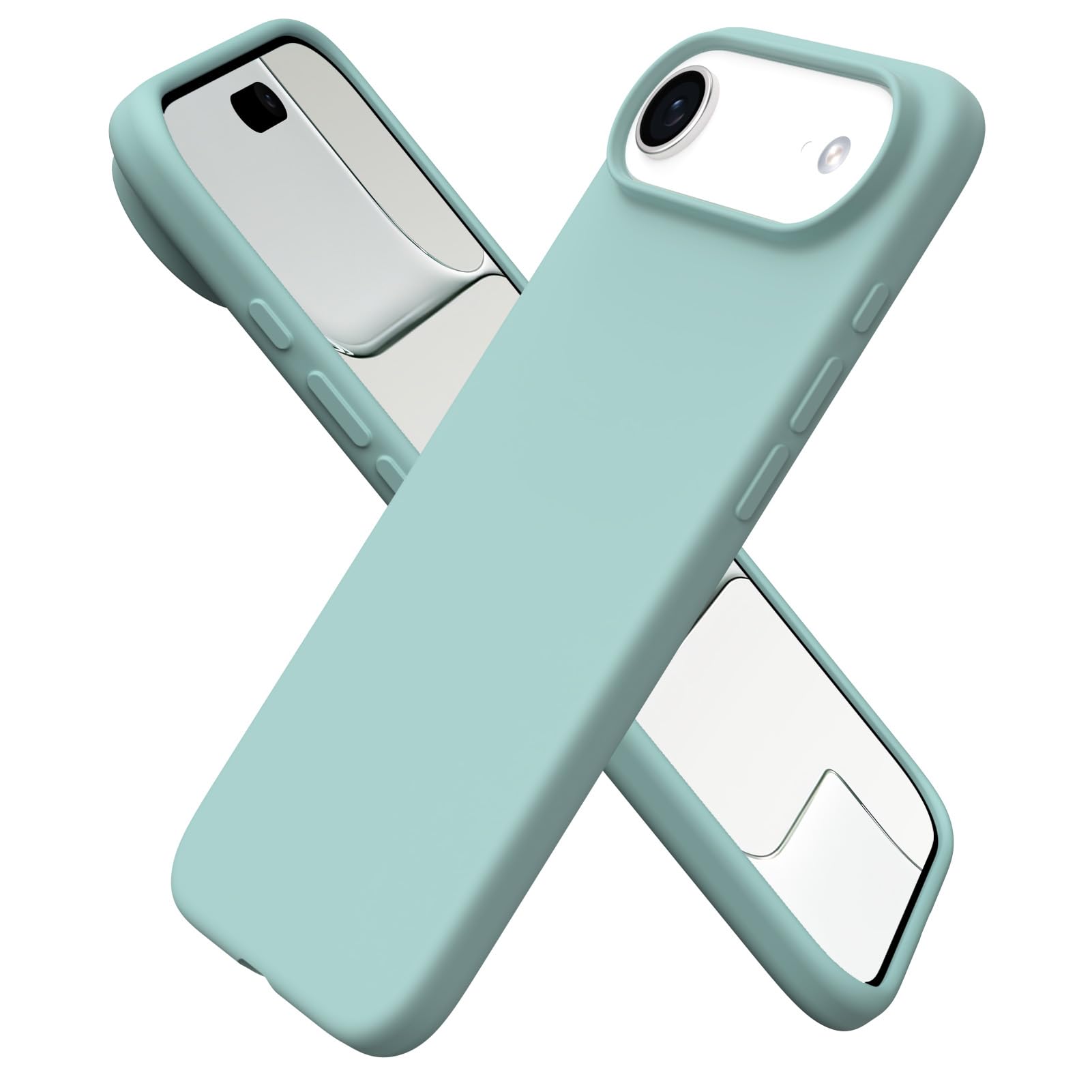 Ornarto - Designed for iPhone Air Case 6.5", Liquid Silicone Soft Gel Rubber Shockproof Protective Case - Whisper Green