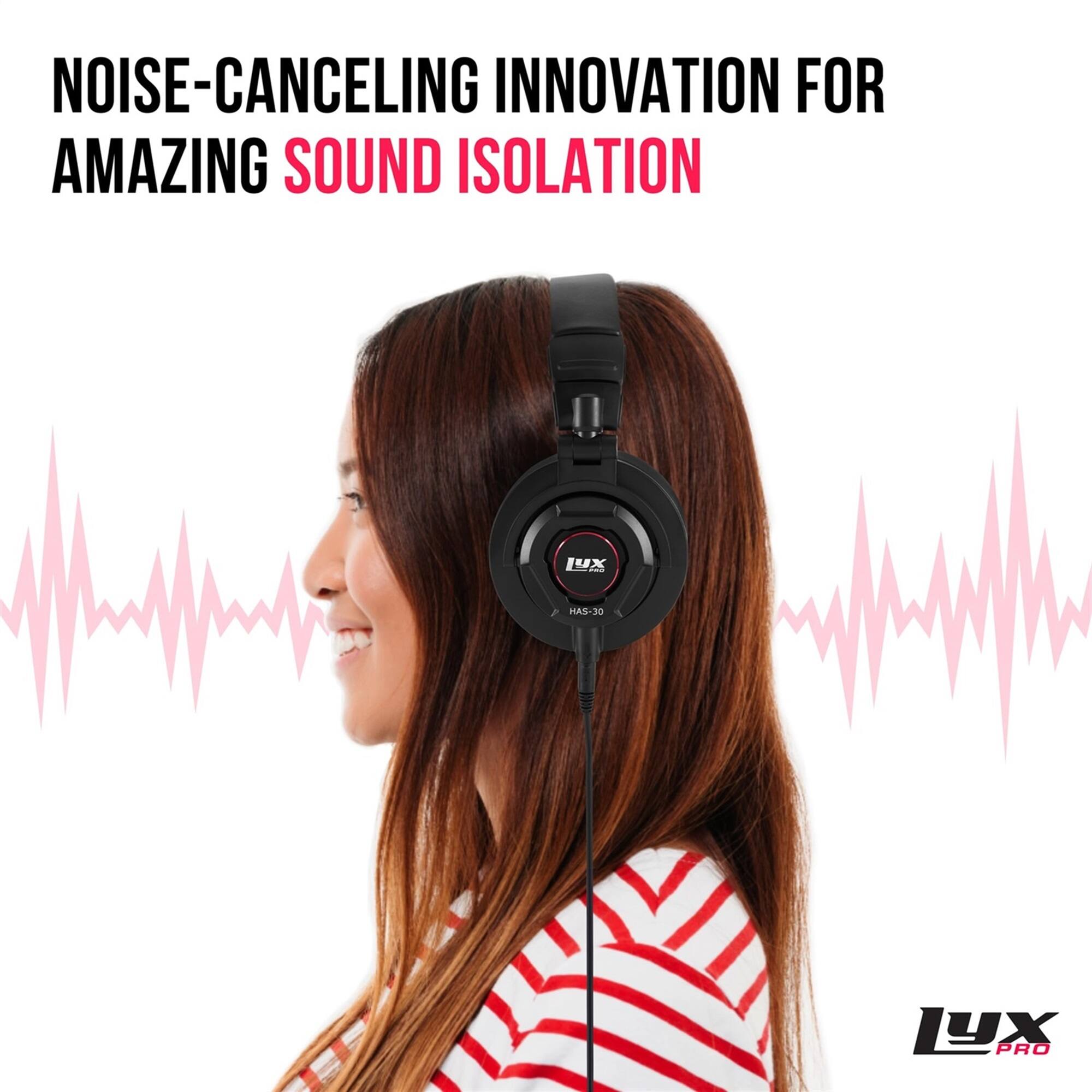 NOISE-CANCELING INNOVATION FOR AMAZING SOUND ISOLATION LUX HAS-30 PRO