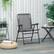 Left. Resenkos - Resenkos Patio Folding Chair, Outdoor Bungee Sling Chair w/ Armrests, Portable Lawn Chair, Alloy Steel, Gray - Gray.