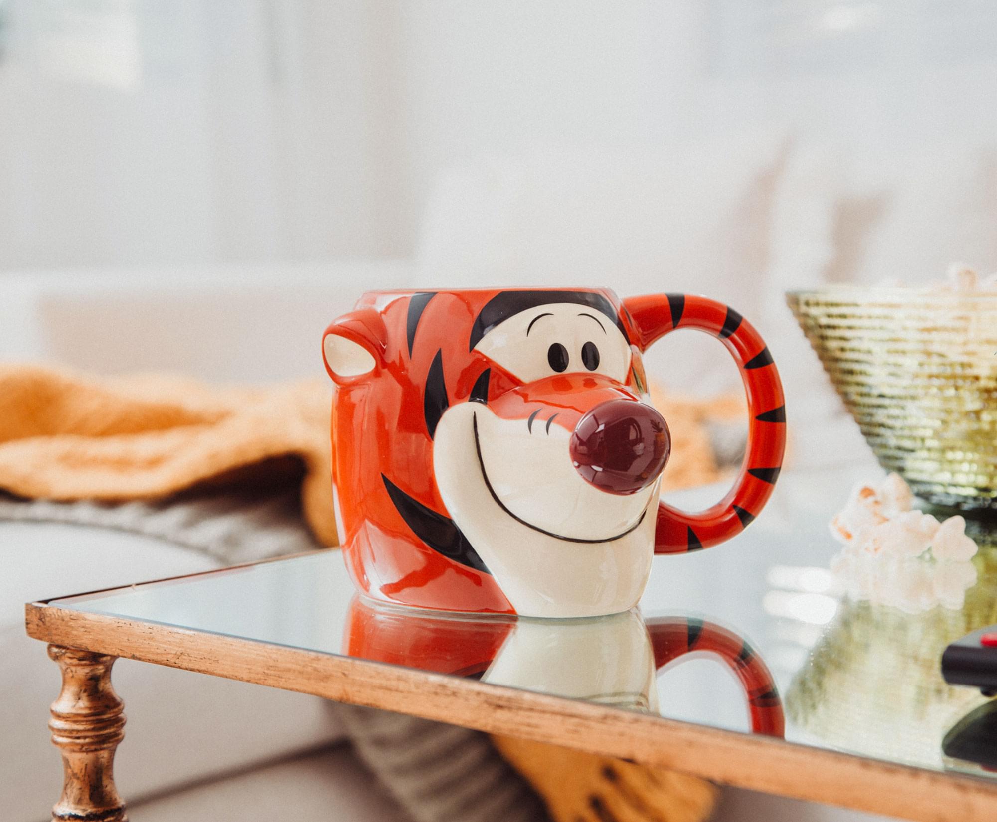 Alt View 4. Disney - Disney Winnie the Pooh Tigger 3D Sculpted Ceramic Mug | Holds 20 Ounces - Orange.