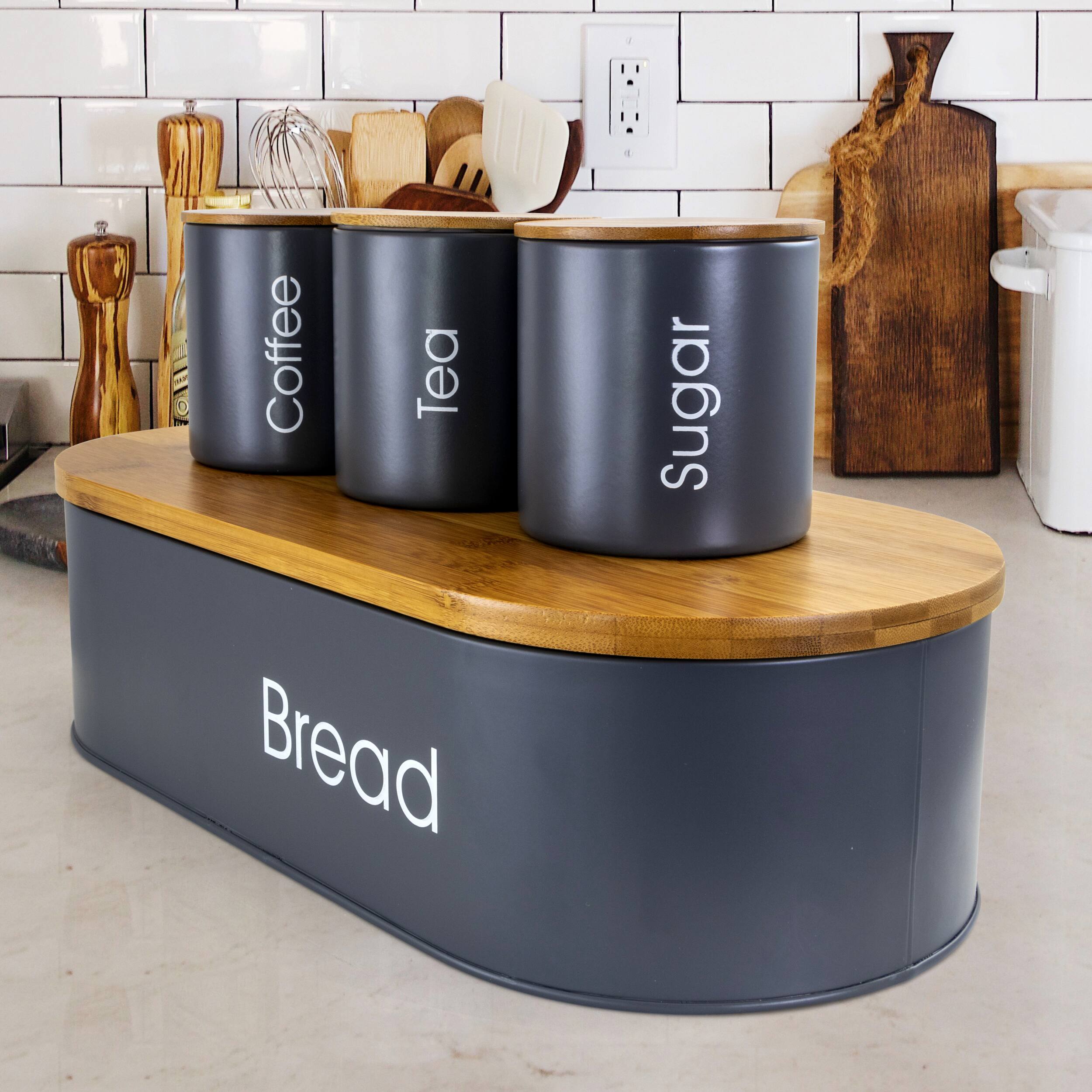 Coffee  
Tea  
Sugar  
Bread