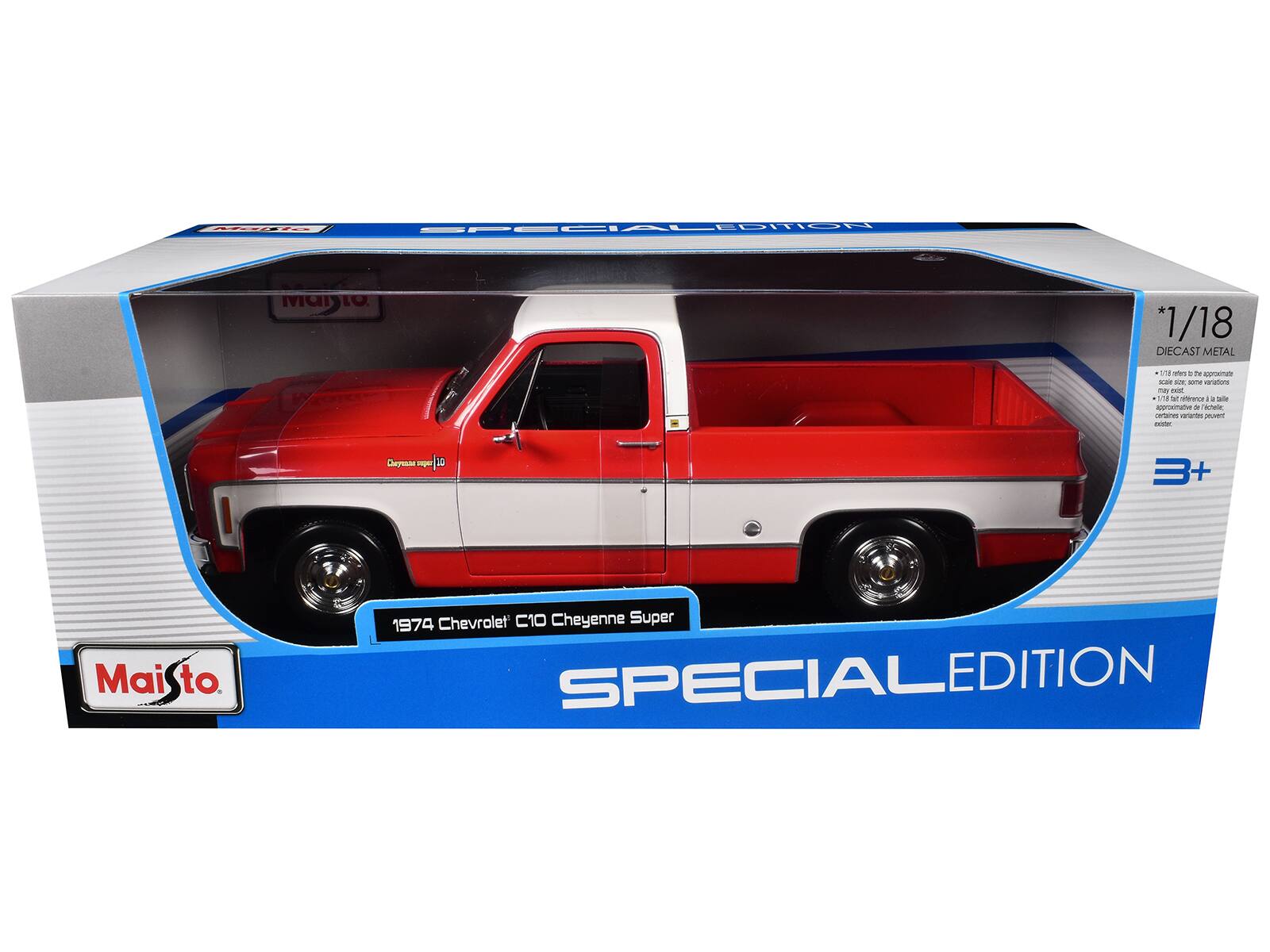 1/18 DIECAST METAL  
1974 Chevrolet C10 Cheyenne Super  
SPECIAL EDITION