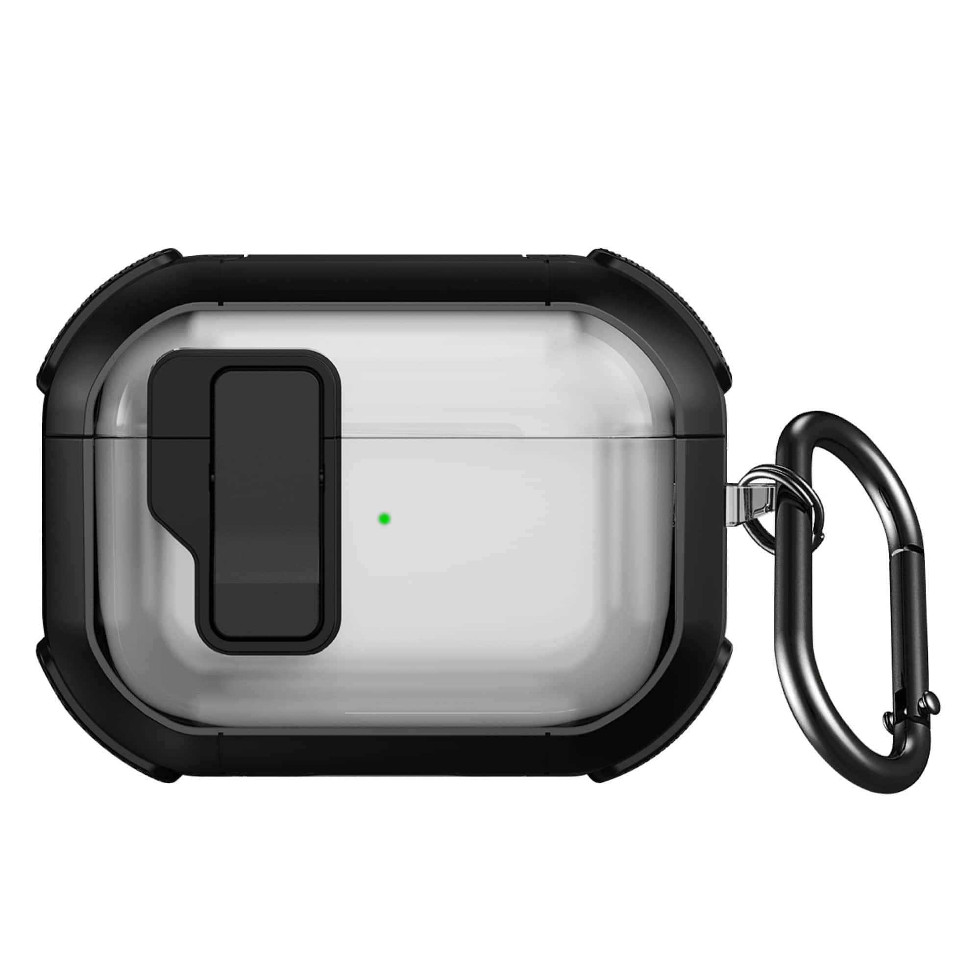 SaharaCase - Apple Airpods Pro 3 Case | Secure Lock | Anti-Shock Corners | Premium Clip | Venture-X Series - Scorpion Black