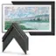 Left. Deco TV Frames - Premiere Bezel for Samsung the Frame TV - 85" - Black.