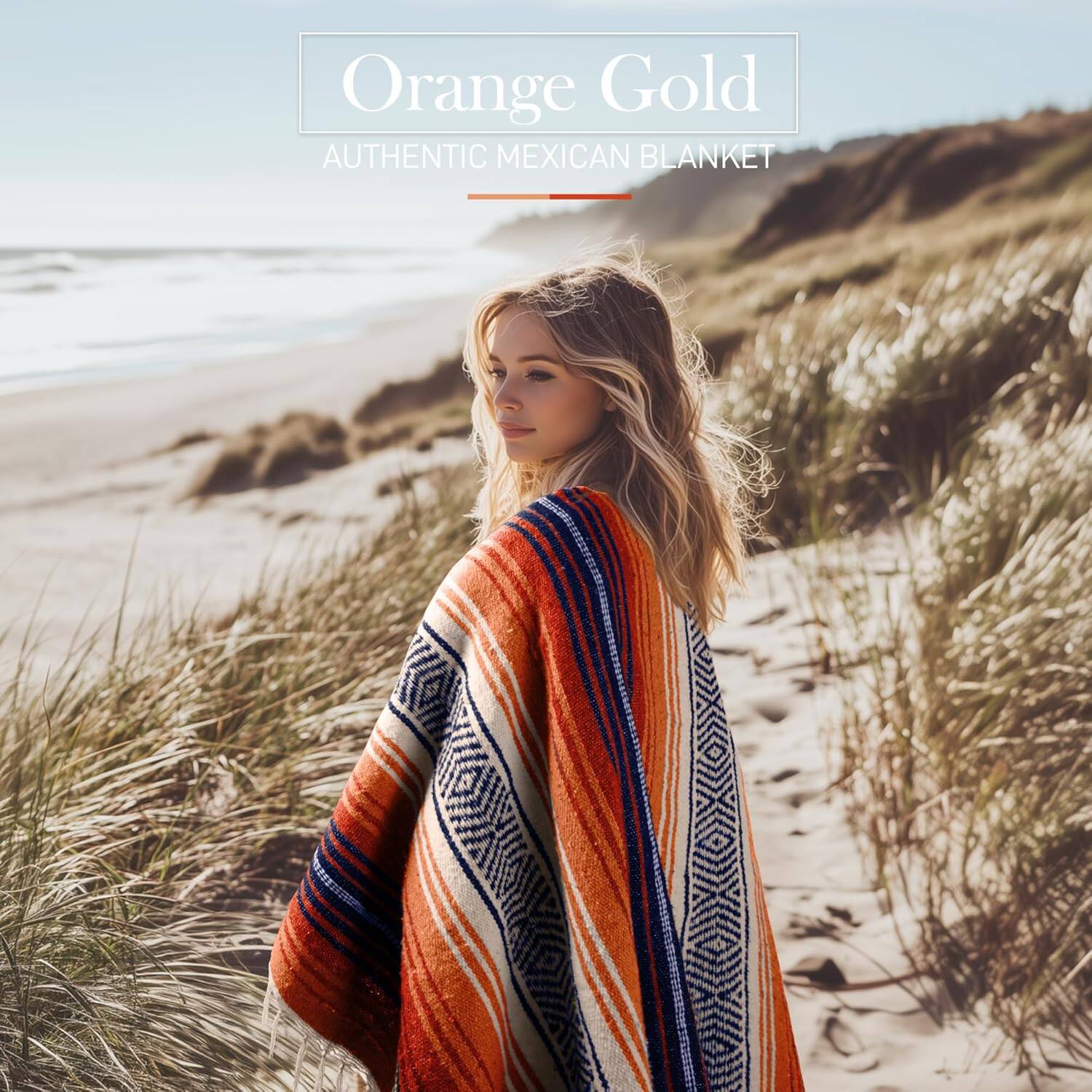 Orange Gold  
AUTHENTIC MEXICAN BLANKET
