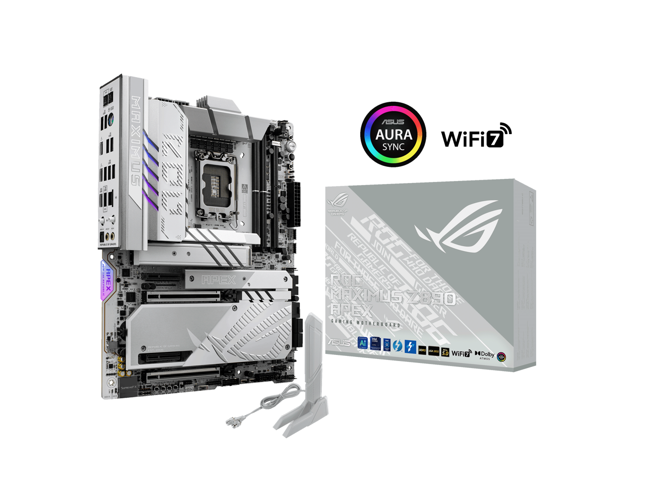 ASUS - ROG MAXIMUS Z890 APEX, AI PC-ready, DDR5, WiFi 7, PCIe 5.0 M.2, Thunderbolt 4, USB-C, AI OC