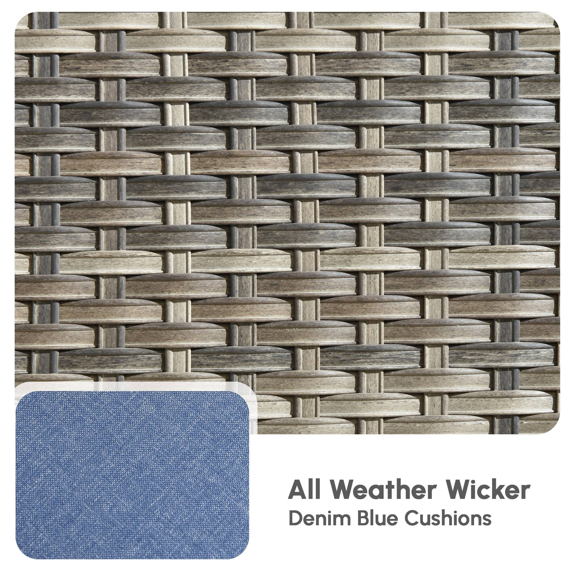 All Weather Wicker  
Denim Blue Cushions
