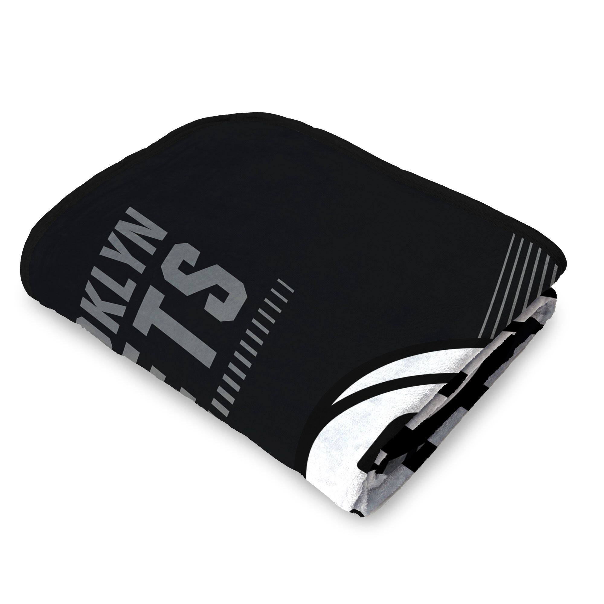 Left. Sweet Home Collection - NBA Brooklyn Nets 60" x 80" Raschel Throw Blanket - Black.