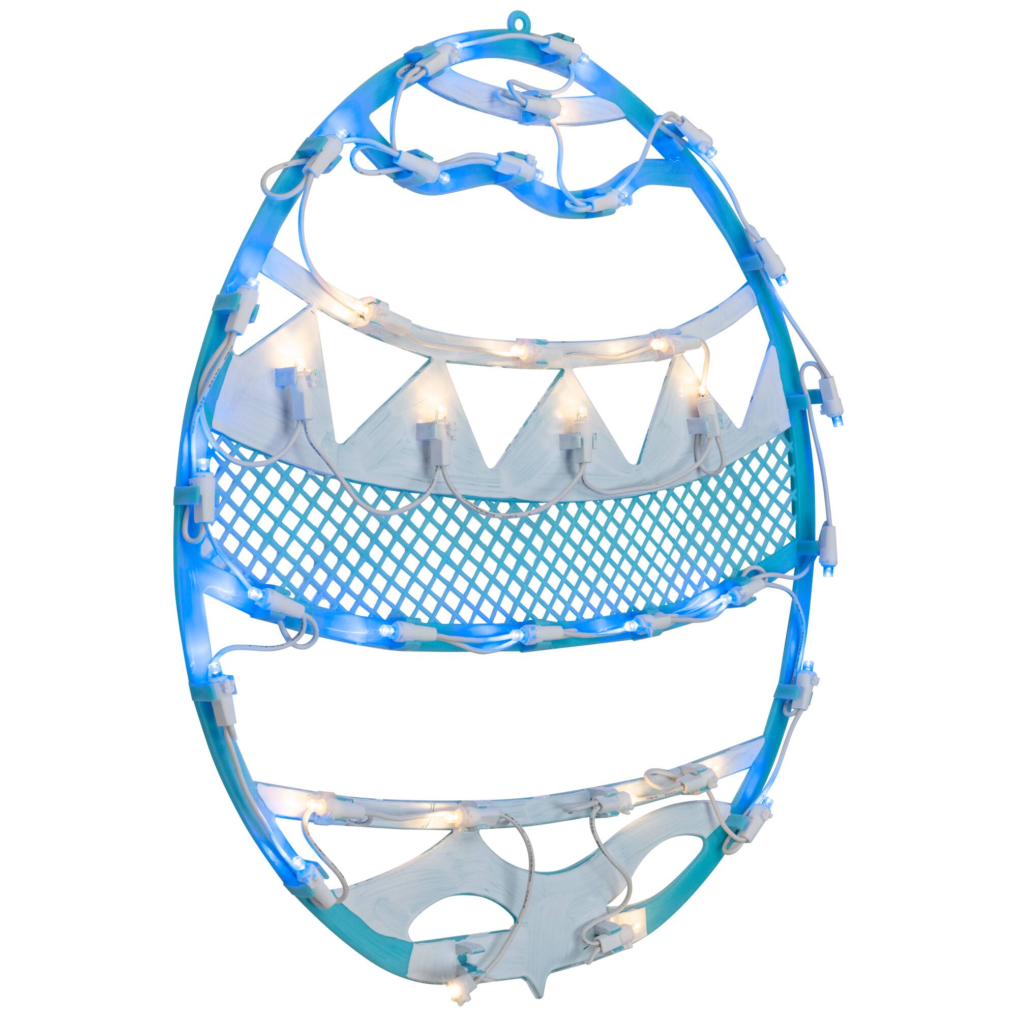 Alt View 3. Northlight - LED Lighted Easter Egg Spring Window Decoration - 17"  - Blue - Blue.