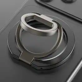 Dteck - Mag Safe Magnetic Ring Stand Holder for Apple iPhone 17 Pro Max Rotating Stand Universal Double Sided Foldable Bracket - Black