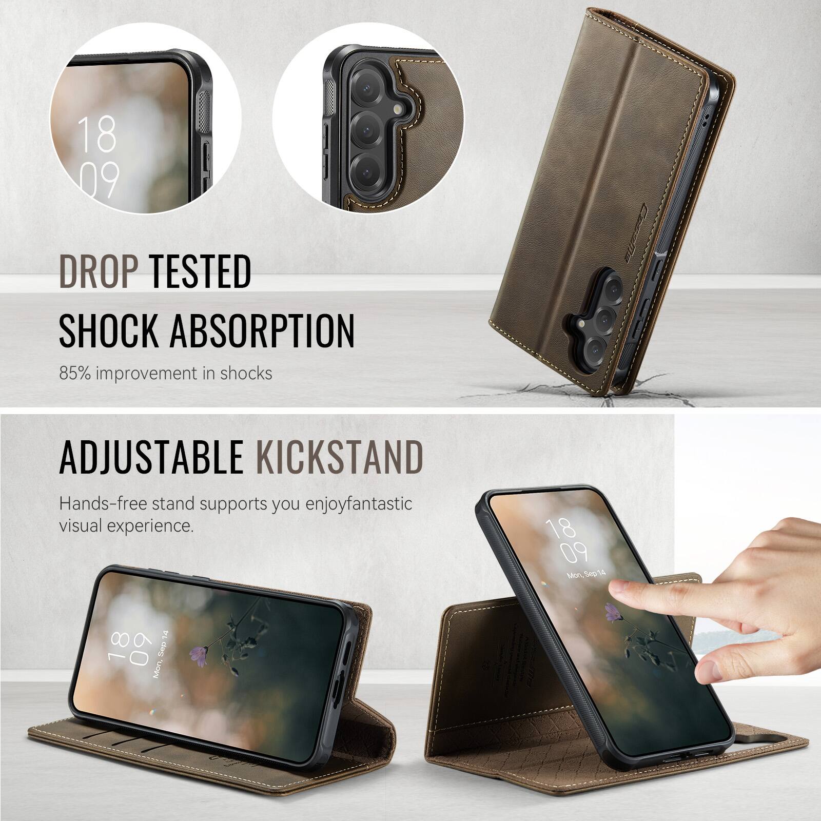 18 09

DROP TESTED SHOCK ABSORPTION
85% improvement in shocks

ADJUSTABLE KICKSTAND
Hands-free stand supports you enjoy fantastic visual experience.

18 09 Mon, Sep 14
00 14 18 09 Mon. Sep
0-ifle