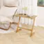 Alt View 2. Costway - 2 PCS Bamboo Sofa Side Table Z-Shaped Spacious Tabletop Space-Saving TV Snack Tray - Natural.