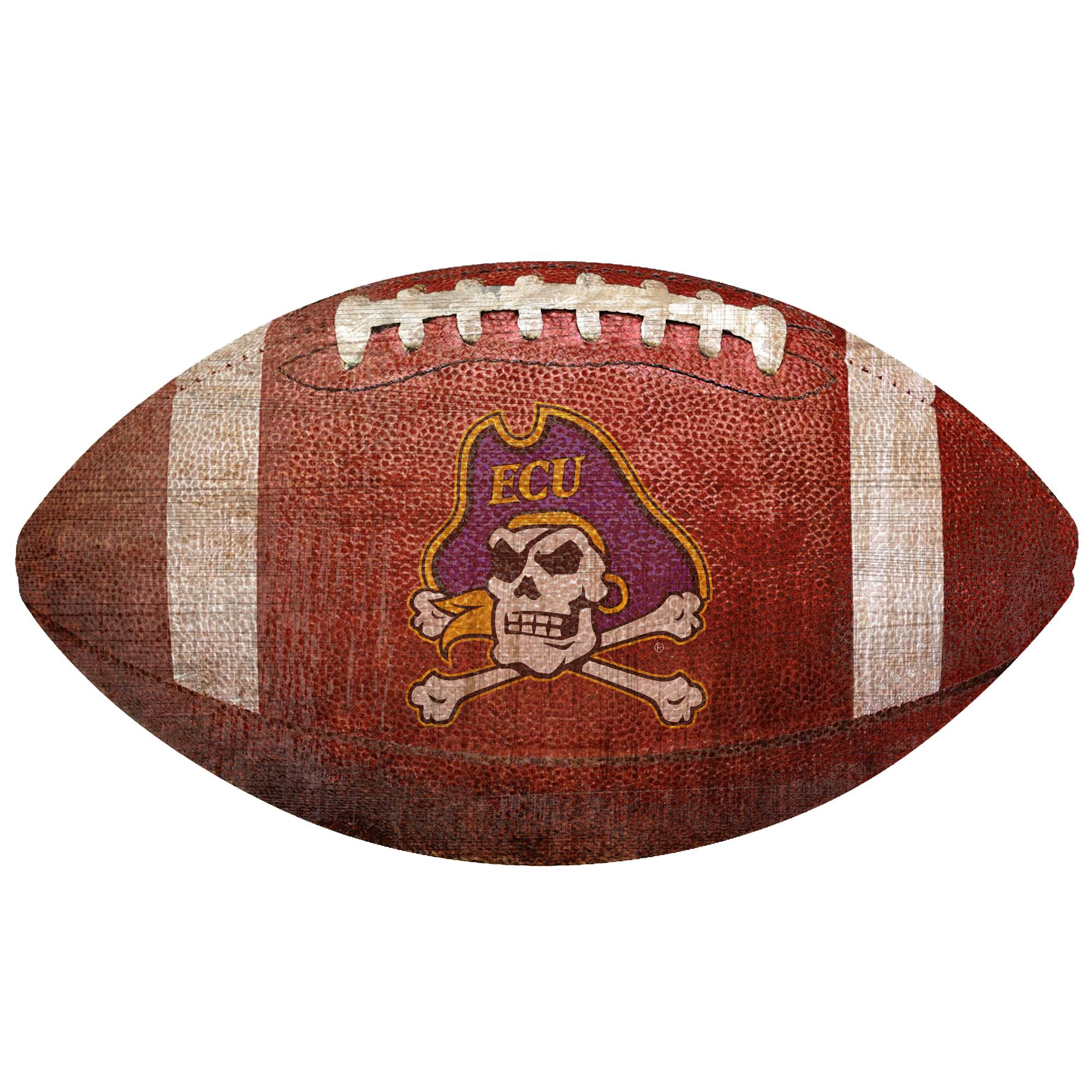 Fan Creations - ECU Pirates 12'' Football Sign - Multicolor