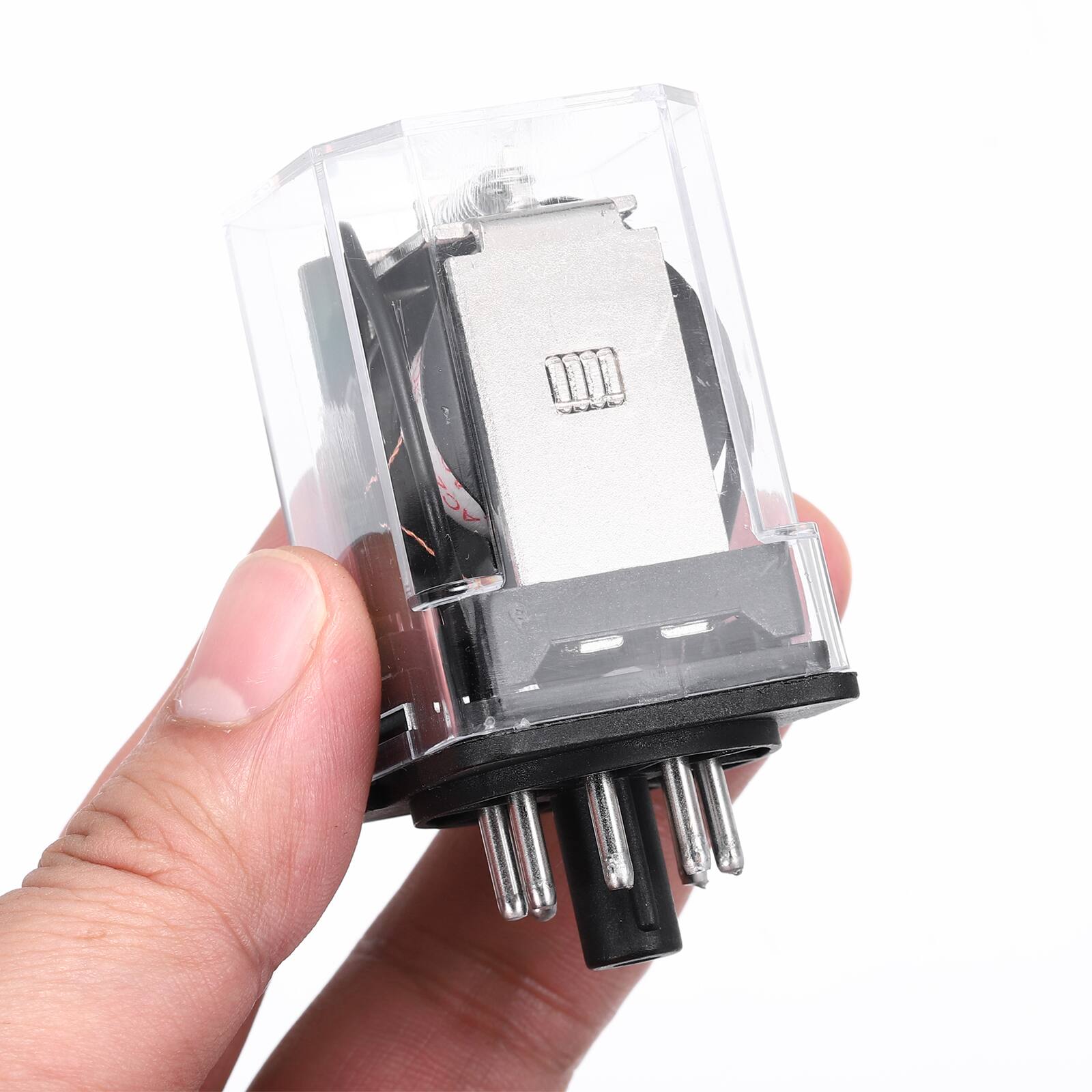 Alt View 4. Unique Bargains - DPDT Electromagnetic Power Relay, DC 24V Coil 10A, 8 Pin MK2P-I Small Relay with Socket Base, 2NO/2NC JQX-10F/2Z - Black.