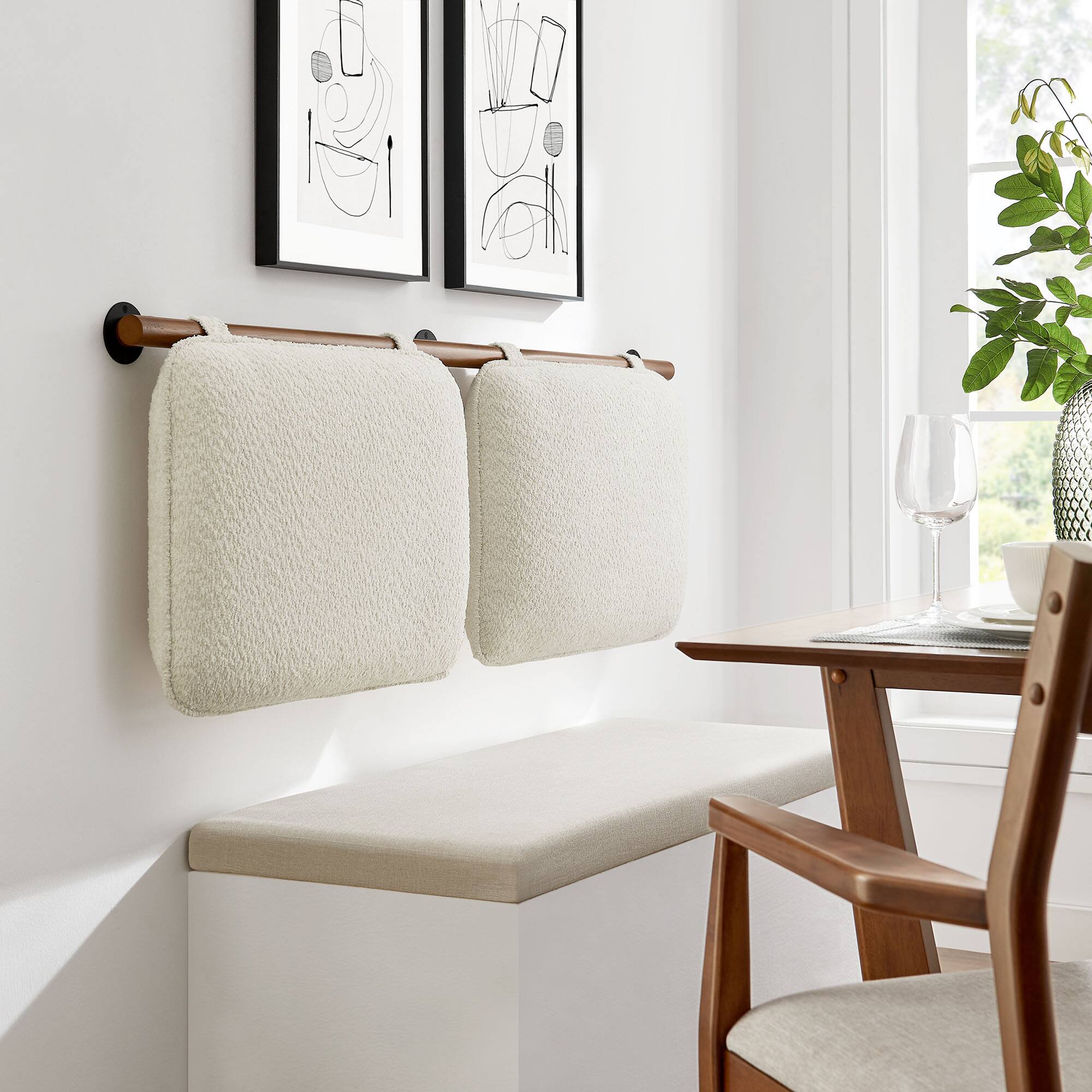 Alt View 2. Modway - Anela Wall-Mounted Chenille Upholstered Full Headboard by Modway - Brown.