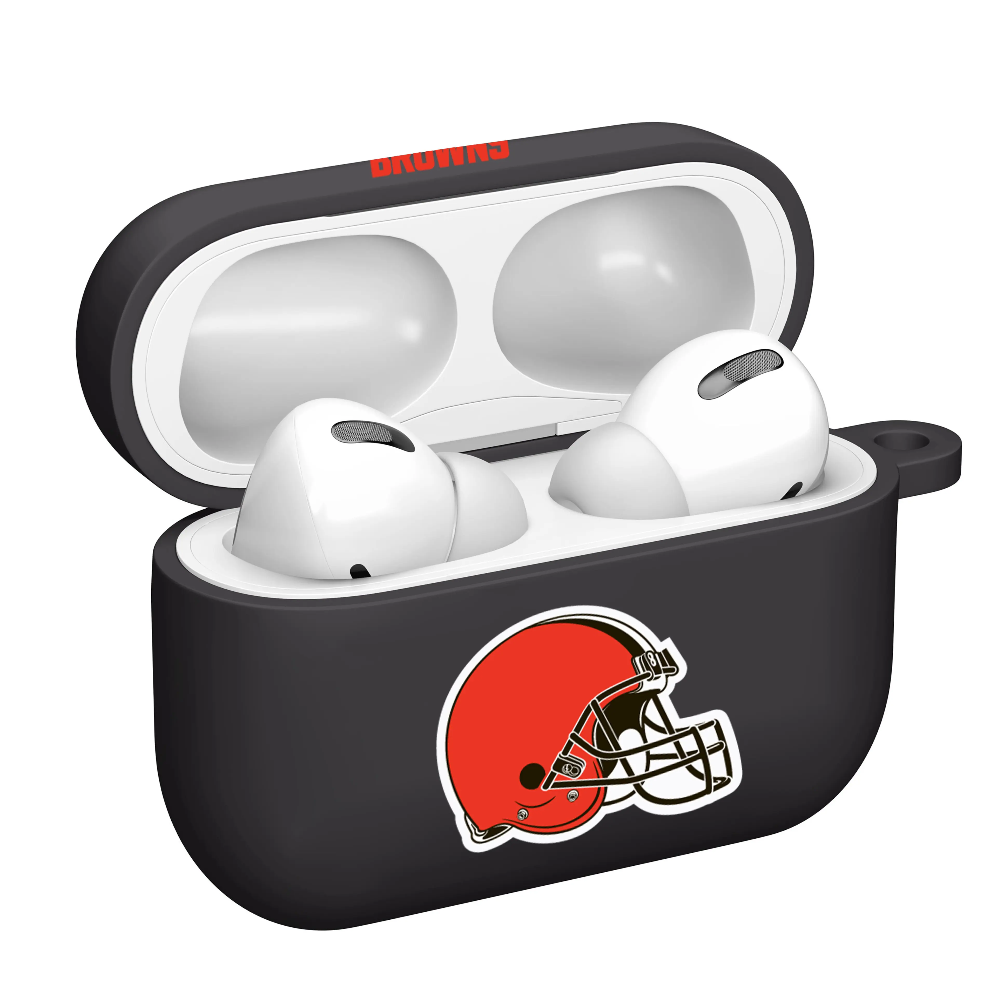 Alt View 1. Artinian - Cleveland Browns AirPods Pro Silicone Case Cover - Black.