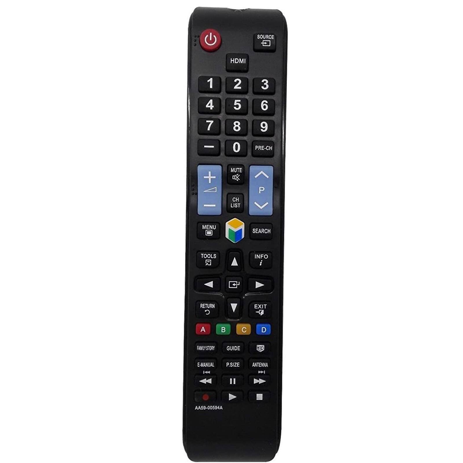 SOURCE HDMI 1 4 7 - 2 5 8 0 3 6 9 PRE-CH + MUTE  CH LIST P MENU SEARCH TOOLS R INFO i RETURN  EXIT - A  C D FAMILY STORY GUIDE E-MANUAL H P.SIZE ANTENNA  AA59-00594A