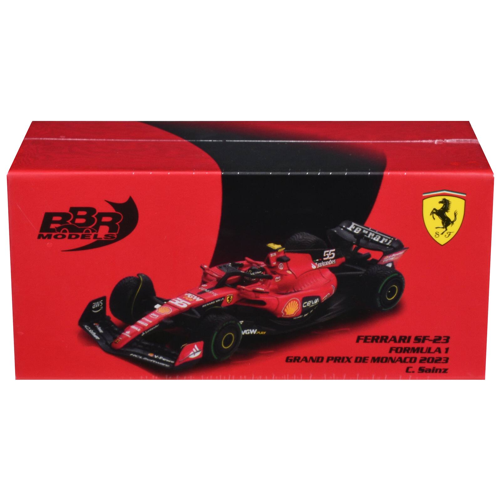 BBR MODELS  
FB Ferrari 55 Santander S F s cad i F - Ap 35 KW - -.. e ! I n-ce VGW PA ! ceue  
FERRARI SF-23 FORMULA 1 GRAND PRIX DE MONACO 2023  
C. Sainz