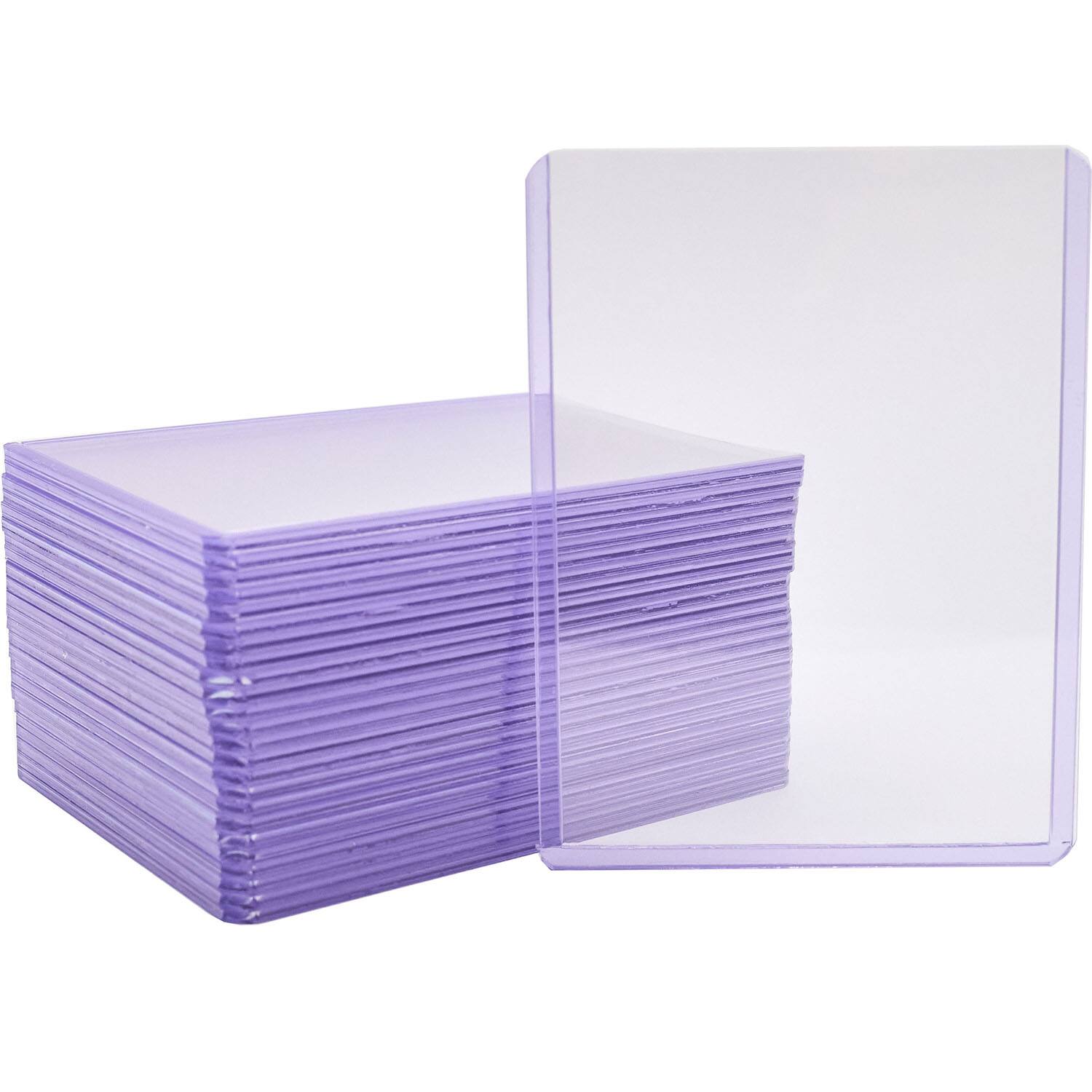 Alt View 2. Platinum Protectors - Premium 55pt Toploaders for Trading Cards, TCG and Other Sports Cards Plastic Sleeve Holders - Clear.