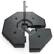 Front. Costway - 4PCS Patio Cantilever Offset Umbrella Weights Base Plate Set - Black.