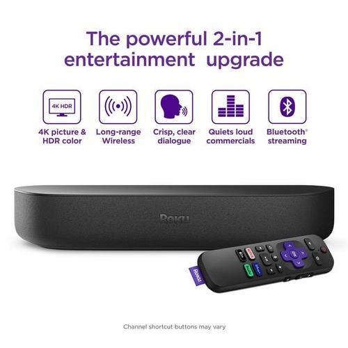 The powerful 2-in-1 entertainment upgrade

- 4K picture & HDR color
- Long-range Wireless
- Crisp, clear dialogue
- Quiets loud commercials
- Bluetooth® streaming

Channel shortcut buttons may vary