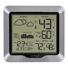 La Crosse Technology - Wireless Forecast Station with Pressure History - Gray