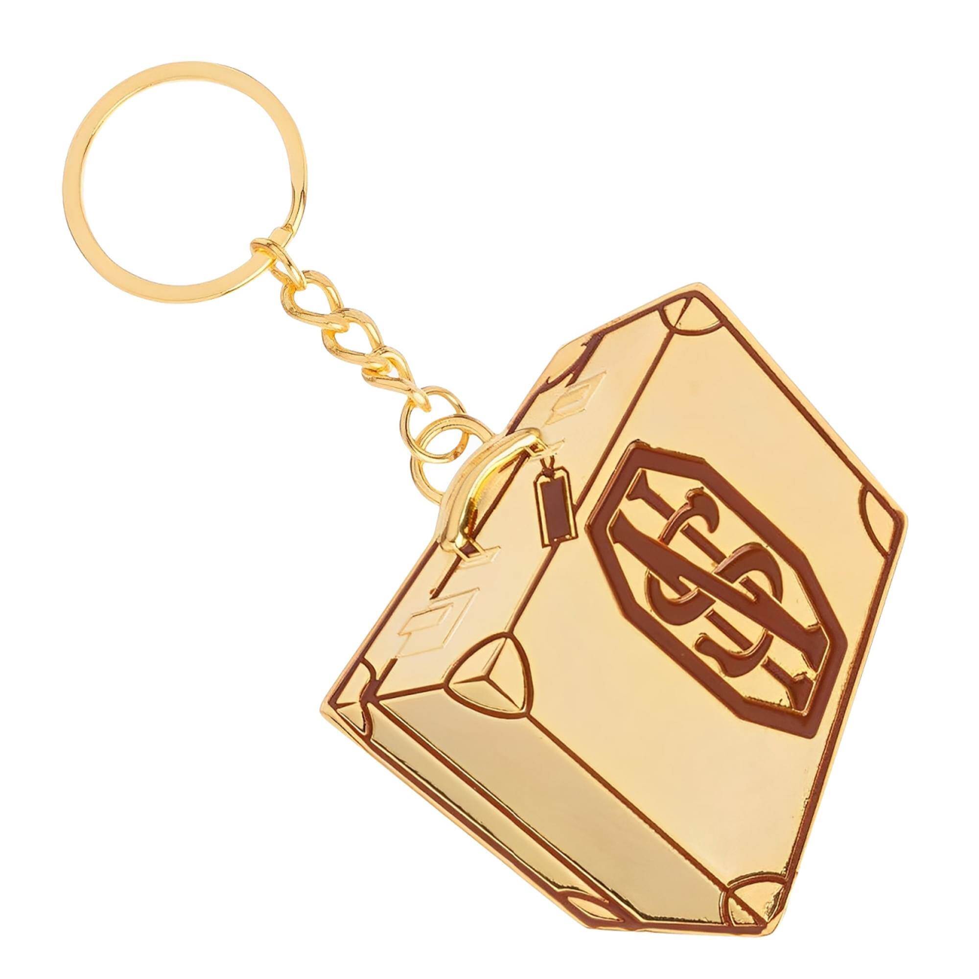 Front. Bioworld - Fantastic Beasts and Where To Find Them Suitcase Metal Keychain - Gold.
