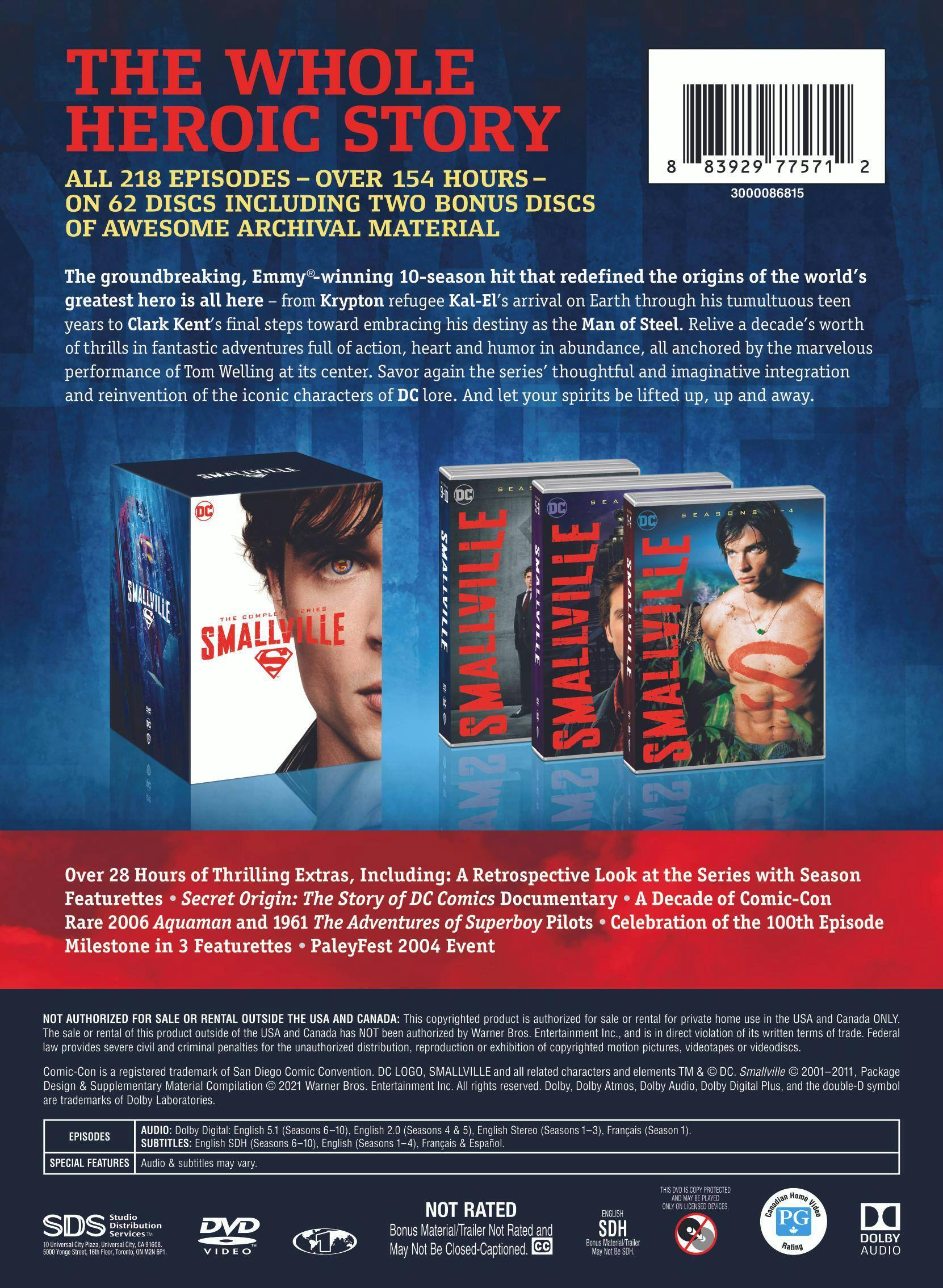Back. Smallville: The Complete Series (Box Set (20th Anniversary Edition)) [DVD].