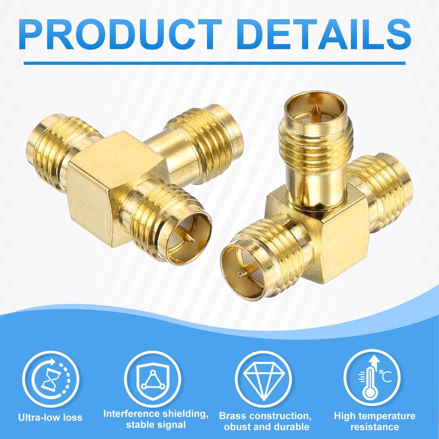 Two Way Router Unique Bargains 5pcs 3 Way SMA Splitter Adapter, RP SMA 50 Ohm for ...