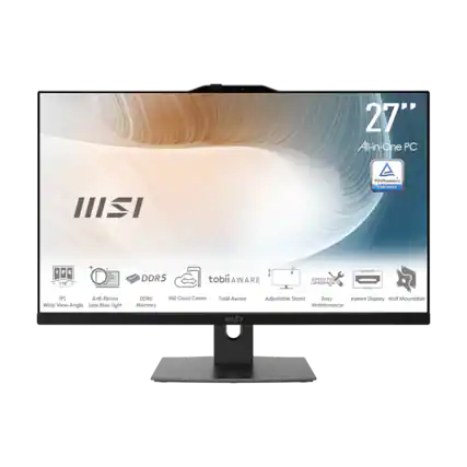 27" All-in-One PC II + TÜV Rheinland CERTIFIED
P $ 178 + DDR5
tobii AWARE 0.1
FED UPERFE
- IPS Anti-Flicker Wide View Angle Less Blue Light
DORS Memory
Mi Cloud Center
tobil Aware
Adjustable Stand
Easy Instant Display
Wall Mountable
Maintenance
HISI
