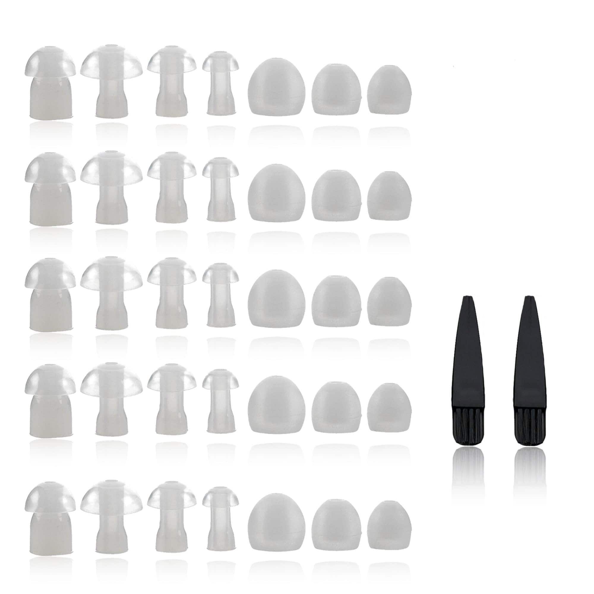 MEDca - Hearing Aid Domes - Universal Domes for Hearing Aids - Sizes Small, Medium, Large & X-Large Earbud Replacements - Clear